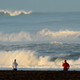 Onlookers at a beach in California in 2011, after the Fukushima earthquake triggered tsunami warnings. Photo: AP
